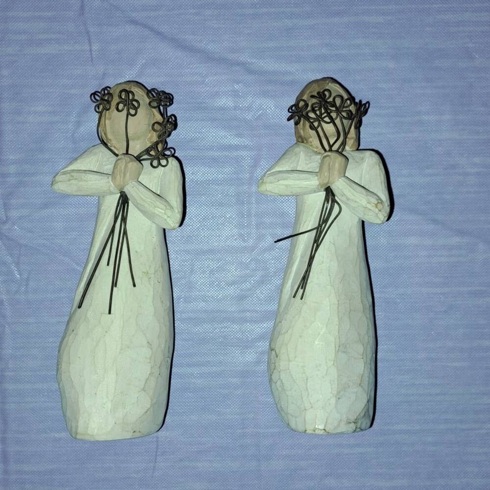 (2) Willow Tree Friendship Sculpted Hand-Painted Figures